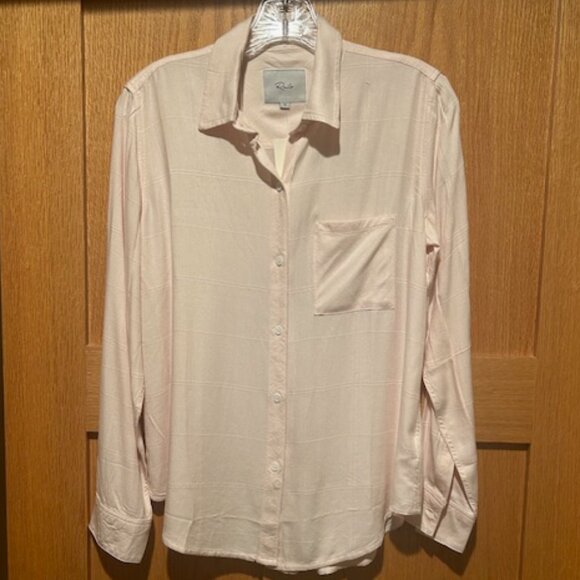 NWT RAILS Hunter Button Down Shirt – Rose Water – Size X-Small - Picture 6 of 9
